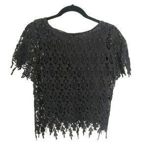 Miss Me Lace Knit Top Women's Medium